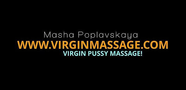  Masha being first time massaged
